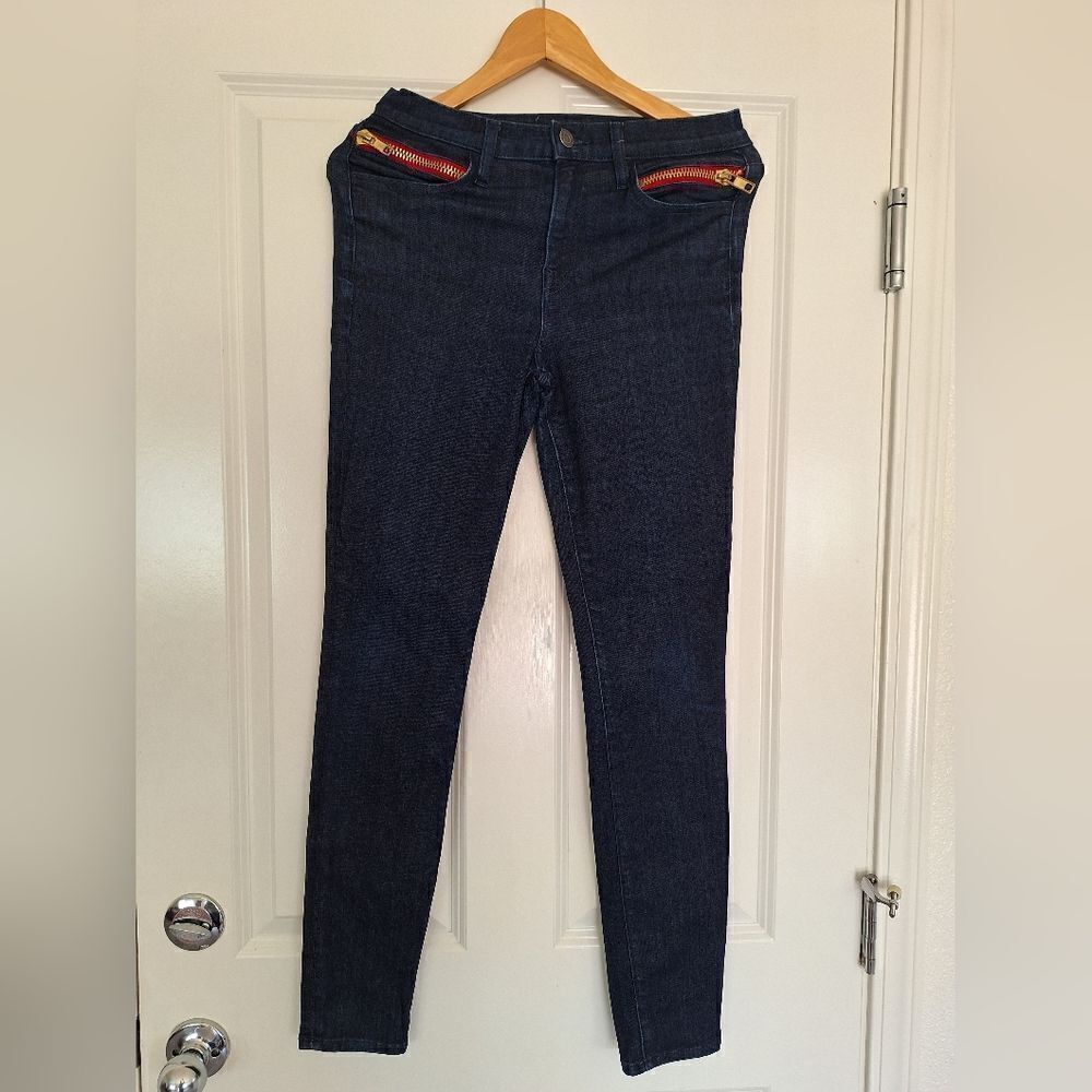 Etienne Msrcel blue jeans red zipper size 27‎